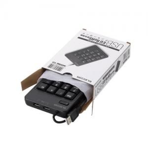 [ELECOM（エレコム）] EU RoHS指令準拠USBハブ付テンキーボード TK-TCM010BK／RS