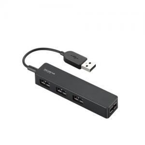 [ELECOM（エレコム）] 両面挿しバスパワー専用4ポートUSBハブ U2H-DS01BBK