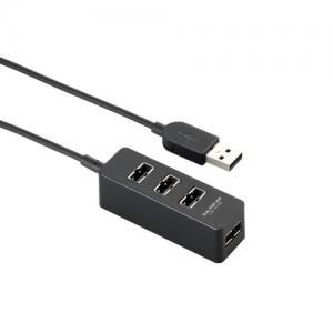 [ELECOM（エレコム）] 両面挿しバスパワー専用4ポートUSBハブ U2H-DT02BBK