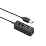 [ELECOM（エレコム）] 両面挿しバスパワー専用4ポートUSBハブ U2H-DT02BBK
