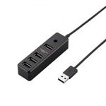 [ELECOM（エレコム）] 2A高出力ポート搭載 4ポートUSBハブ U2HS-T201SBK