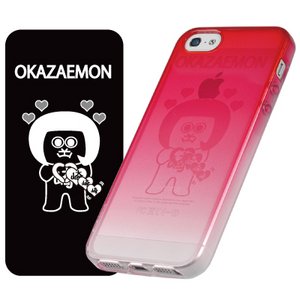 iPhone5/5s用TPUソフトケース　染ART　オカザえもんモデル