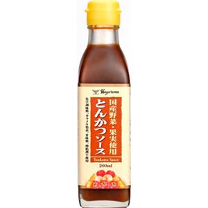 （まとめ買い）ハグルマ 国産野菜・果実使用とんかつソース 200ml×15セット