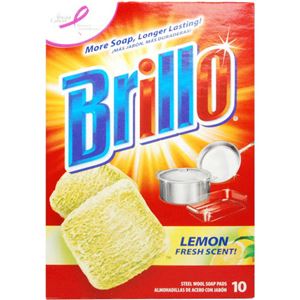 （まとめ買い）Brillo(ブリロ) ソープパッド レモン 10個入×8セット - 拡大画像