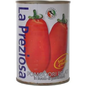 （まとめ買い）ラ・プレッツィオーサ 皮なしトマト缶 ホール 400g×11セット
