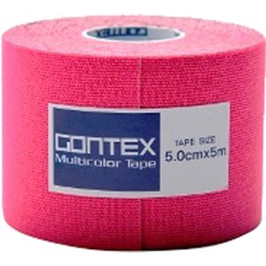 (まとめ買い)GONTEX Multicolor Tape GTRT004PKS ピンク 幅5cm×長さ5m 伸縮性ロールテープ×4セット