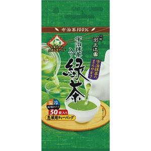 （まとめ買い）上辻園 抹茶入り緑茶 急須用ティーバッグ 30袋入り 90g×18セット