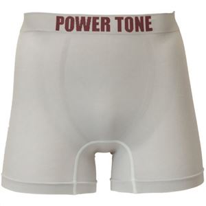 （まとめ買い）POWER TONE 紳士ボクサーブリーフ 抗菌防臭 グレー M-Lサイズ×4セット