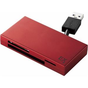 エレコム USB3.0対応ケーブル収納メモリリーダライタ MR3-K005RD