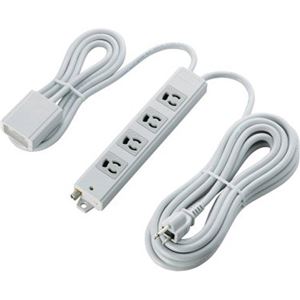 エレコム EU RoHs指令準拠 手元スイッチ付二重構造工事用タップ T-WRMT3450LG/RS