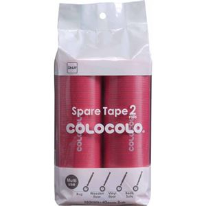 （まとめ買い）スペアテープ コロコロ コロフル 2巻入 レッド C4496×6セット - 拡大画像
