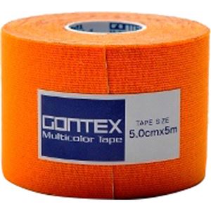 （まとめ買い）GONTEX Multicolor Tape GTRT005ORS オレンジ 幅5cm×長さ5m 伸縮性ロールテープ×4セット - 拡大画像
