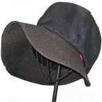 岡田美里プロデュース mili millie ペーパーつばの涼しい帽子 ブラック