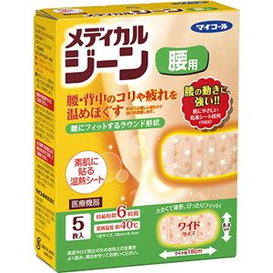 （まとめ買い）マイコール メディカルジーン 温熱シート 腰用 5枚入×10セット