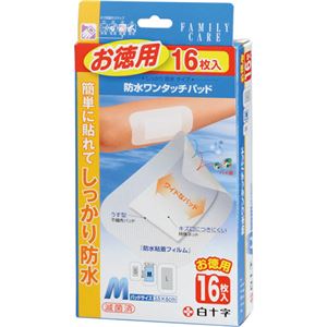 （まとめ買い）FC 防水ワンタッチパッドお徳用 Mサイズ 16枚入×6セット