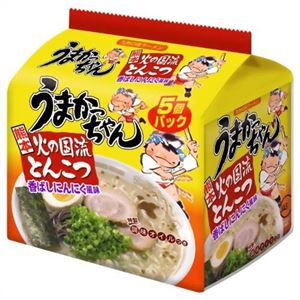 （まとめ買い）うまかっちゃん 熊本 火の国流とんこつ 香ばしにんにく風味 5個パック×14セット - 拡大画像