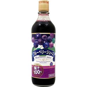 （まとめ買い）野田ハニー ブルーベリー果汁100%ジュース 500ml×4セット - 拡大画像