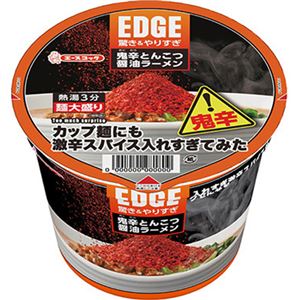 （まとめ買い）【ケース販売】EDGE 鬼辛とんこつ醤油ラーメン 118g×12個×6セット - 拡大画像