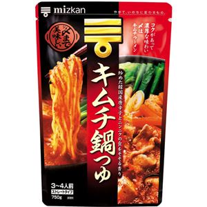 （まとめ買い）ミツカン シメまで美味しい キムチ鍋つゆ ストレートタイプ 750g×15セット - 拡大画像