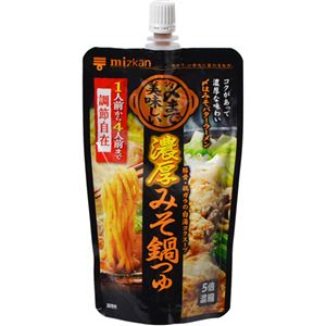 （まとめ買い）ミツカン シメまで美味しい 濃厚みそ鍋つゆ 5倍濃縮タイプ 150g×15セット - 拡大画像