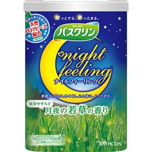 （まとめ買い）バスクリン ナイトフィーリング 気分やすらぐ月夜の若草の香り 600g×11セット