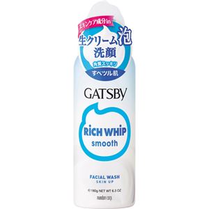 （まとめ買い）ギャツビー 生クリーム泡洗顔 スムース 180g×7セット