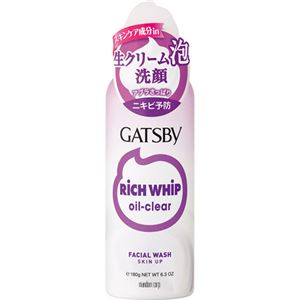 （まとめ買い）ギャツビー 生クリーム泡洗顔 オイルクリア 180g×7セット