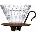 （まとめ買い）ハリオ V60耐熱ガラス透過ドリッパーN02 VDGN-02CBR×4セット