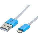 （まとめ買い）Digio2 USBライトニングケーブル 0.3m LNC-03BL ブルー×7セット