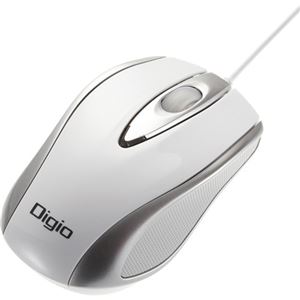 （まとめ買い）Digio2 3ボタン有線光学式マウス MUS-UKT67NW ホワイト×3セット