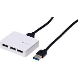 （まとめ買い）Digio2 USB3.0 4ポートハブ バスパワータイプ UH-3024W ホワイト×2セット