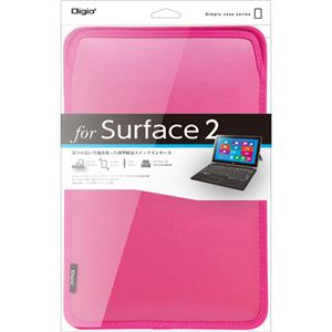 （まとめ買い）Digio2 Surface2/Surface用 スリップインケース TBC-SFR1303MP マゼンタピンク×2セット