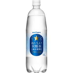 （まとめ買い）【ケース販売】ポッカサッポロ おいしい炭酸水 1L×12本×2セット