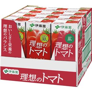 （まとめ買い）【ケース販売】伊藤園 完熟トマト6個分使用 理想のトマト 200ml×12本×3セット