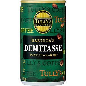 （まとめ買い）【ケース販売】TULLY'S(タリーズ) バリスタズデミタス 170g×30本×2セット