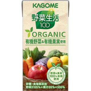 【ケース販売】カゴメ 野菜生活100 ORGANIC 有機野菜&有機果実使用 160ml×24本