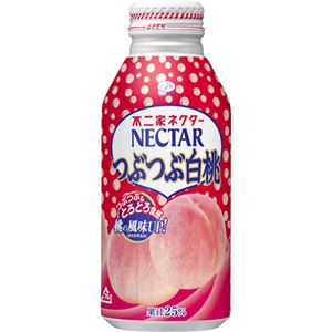 （まとめ買い）【ケース販売】不二家 ネクター つぶつぶ白桃 380g×24本×2セット