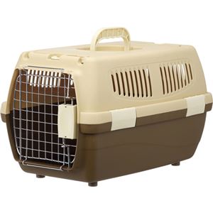 （まとめ買い）ドッグプラス 2ドアキャリー 小型犬・猫用 茶×2セット