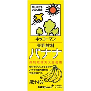 （まとめ買い）【ケース販売】紀文 豆乳飲料 バナナ 200ml×18本×3セット