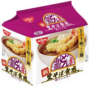 （まとめ買い）【ケース販売】日清 どん兵衛 生そば食感 鰹だしつゆ付 5食パック×6袋×2セット