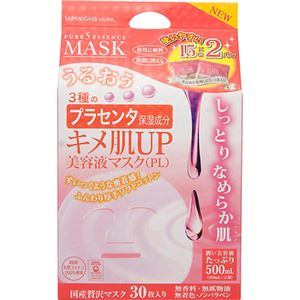 （まとめ買い）ジャパンギャルズ ピュアファイブエッセンスマスク キメ肌UP美容液マスク プラセンタ 30枚×3セット