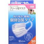 （まとめ買い）アイリスオーヤマ プリーツ型マスク 個別包装タイプ 小さめサイズ 30枚入 NRK-30PS×2セット