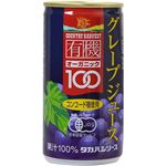 （まとめ買い）【ケース販売】カントリーハーヴェスト 有機グレープジュース 190g×30本×2セット