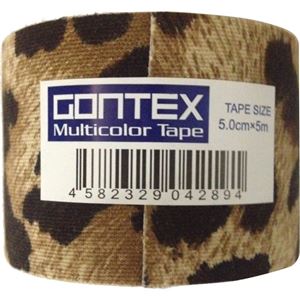 (まとめ買い)GONTEX Multicolor Tape GTRT018LPS ヒョウ柄 幅5cm×長さ5m 伸縮性ロールテープ×4セット