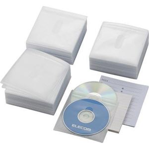 エレコム DVD・CD不織布ケース(両面収納) CCD-NIW300WH ホワイト