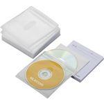 （まとめ買い）エレコム インデックスカード付きDVD・CD不織布ケース(両面収納) CCD-NJW50WH ホワイト×2セット