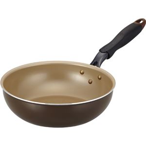 （まとめ買い）evercook(エバークック) 炒め鍋 24cm ブラウン EFPDN24BR×2セット