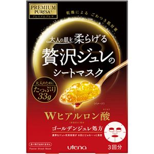 （まとめ買い）プレミアムプレサ 大人の肌を柔らげる贅沢ジュレのシートマスク Wヒアルロン酸 3回分×4セット