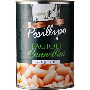 （まとめ買い）ポジリポ カンネッリーニ(白いんげん豆) 水煮 400g×12セット - 拡大画像