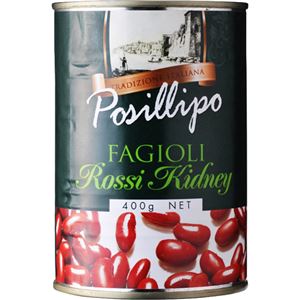 （まとめ買い）ポジリポ ファジョーリ ロッシ キドニー(赤いんげん豆) 水煮 400g×15セット